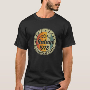 Camiseta Vintage Aniversário 1978 Todas as Peças Originais