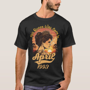 Camiseta Vintage aniversário de 30 anos Esta Rainha Foi Nas