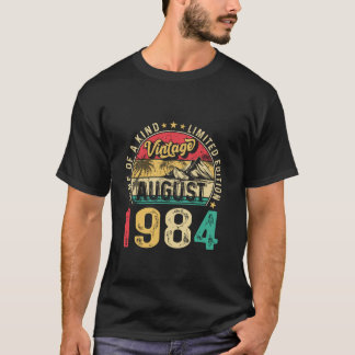 Camiseta Vintage aniversário de 40 anos Funny August 1984 M