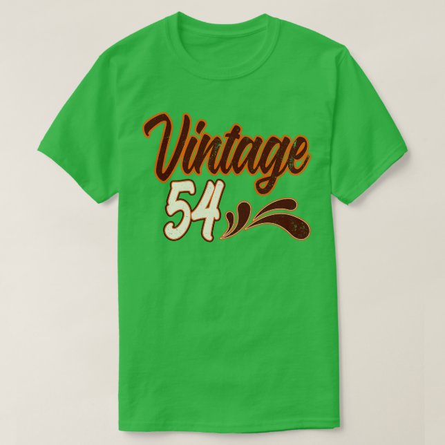 Camiseta Vintage Aniversário De 54 Anos (Frente do Design)