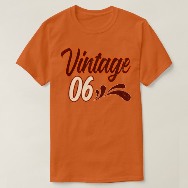 Camiseta Vintage Aniversário de 6 Anos (Frente do Design)