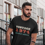 Camiseta Vintage - aniversário de ano personalizado para ho<br><div class="desc">Vintage,  ano de edição limitada,  aniversário para homens</div>