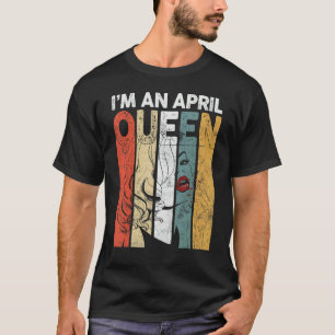Camiseta Vintage Aniversário, sou Rainha de Abril