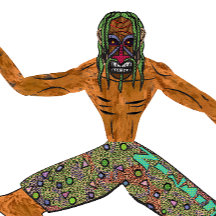 Vintage Anos 90 Tiki Surf Irreverente Cartoon Retr