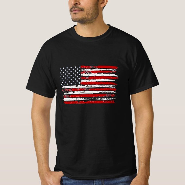 Camiseta Vintage Antiga bandeira Marinho Americana (Frente)