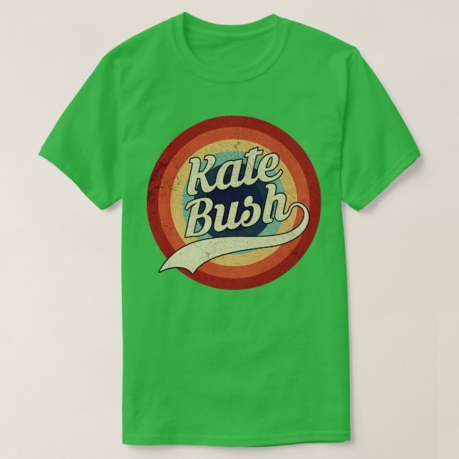 Camiseta Vintage ao Circular Retroativo de Kate Bush (Frente do Design)