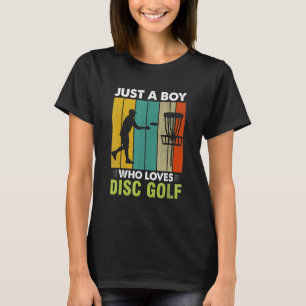 Camiseta Vintage Apenas Um Menino Que Adora Golf De Disco