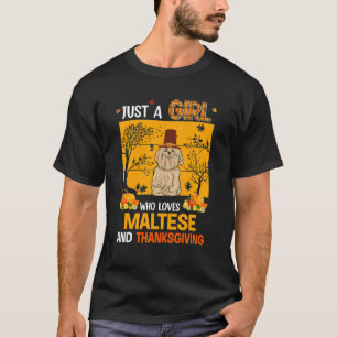 Camiseta Vintage Apenas Uma Menina Que Ama Maltês E Graças