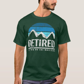 Camiseta Vintage, aposentado, Descanso de Neve da Montanha 