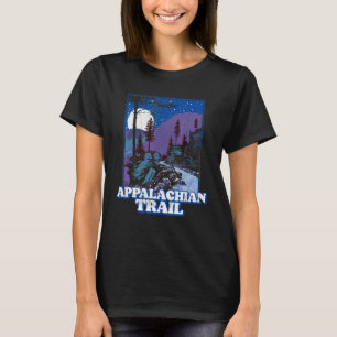 Camiseta Vintage Appalachian Trail Night Scene Mountain Ret