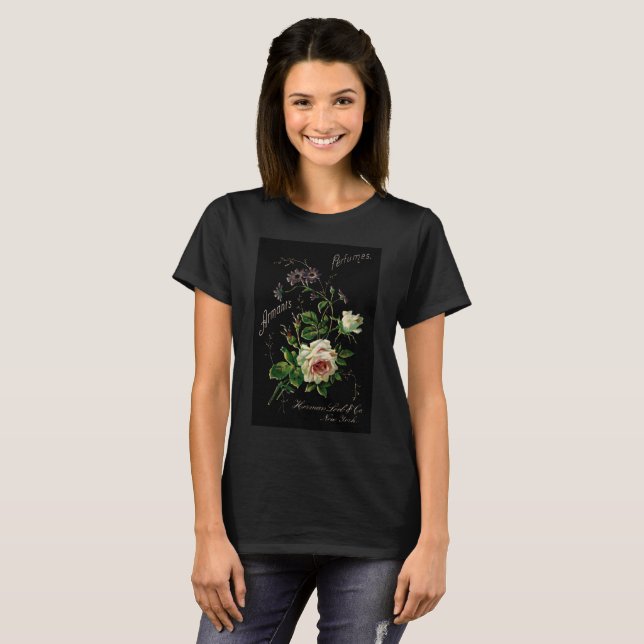 Camiseta Vintage Armant's Perfumes Black Rosa T-Shirt (Frente Completa)