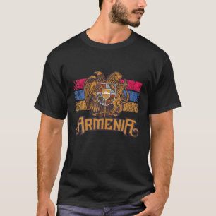 Camiseta Vintage Armênia Flag Family Crest - Armênio Count
