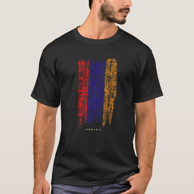 Camiseta Vintage Armenia  Retro Armenian Flag (Frente)