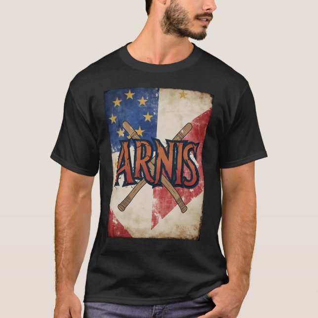 Camiseta Vintage Arnis Tee Filipino Martial Arts Escrima (Frente)