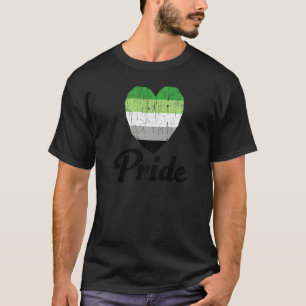 Camiseta Vintage Aromântico Orgulho gay Arco-Íris Palavra