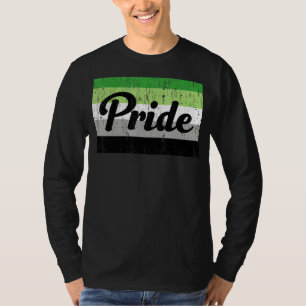 Camiseta Vintage Aromântico Orgulho gay Rainbow Word Design