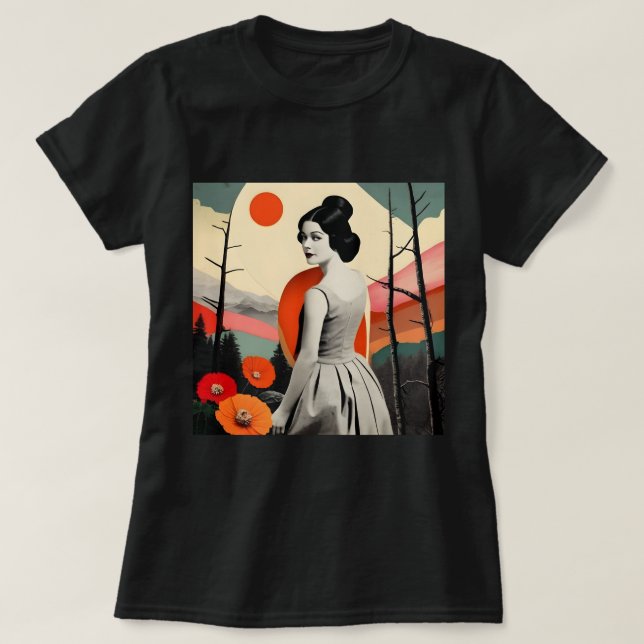 Camiseta Vintage Art Collage T-Shirt (Frente do Design)