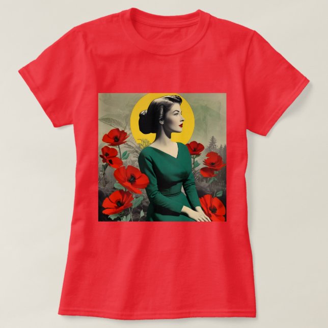 Camiseta Vintage Art Collage T-Shirt (Frente do Design)