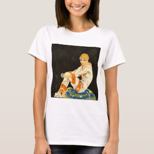 Camiseta Vintage Art Deco Woman, Smoking by S. Chompre