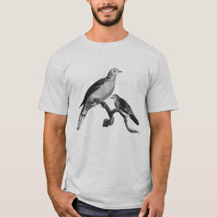 Camiseta Vintage Art Doves On Branch
