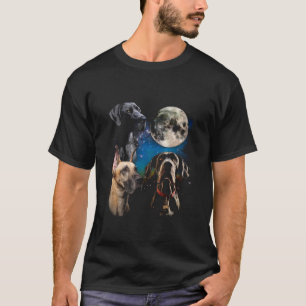 Camiseta Vintage Art Great Dangs Dog A Lua Kawai Puppy L