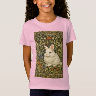 Camiseta Vintage art nouveau white rabbit 
