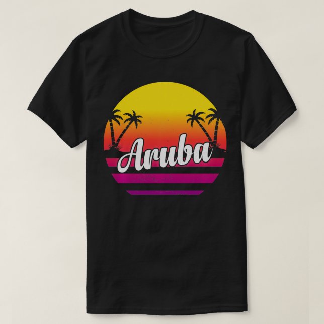 Camiseta Vintage Aruba Praia Legal Família Tropical Primave (Frente do Design)
