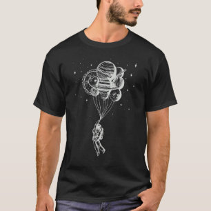 Camiseta Vintage Astronauta Espaçais Planetas Lua Cos