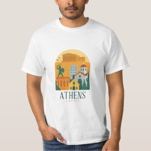 Camiseta Vintage Athens Grécia - Parthênon