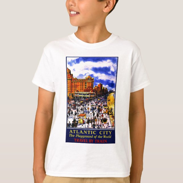 Camiseta Vintage Atlantic City Train Viagem (Frente)