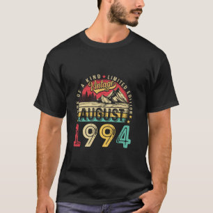 Camiseta Vintage August 1994 30 de 30 anos
