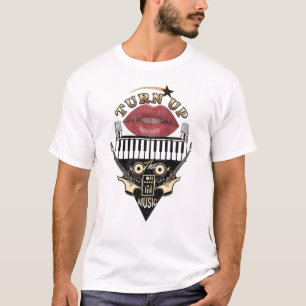 Camiseta Vintage "Aumente A Música" Arte De Colagem Retroat
