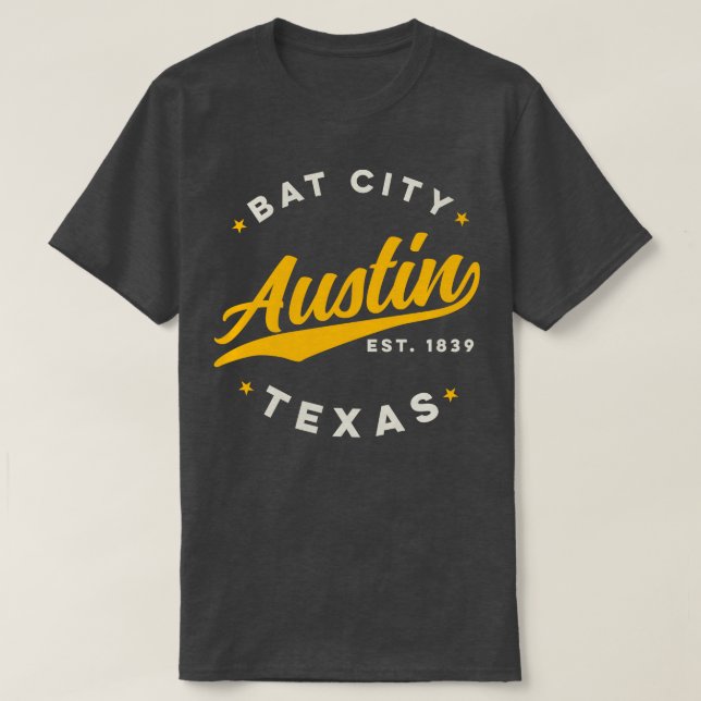 Camiseta Vintage Austin Bat City Texas USA (Frente do Design)