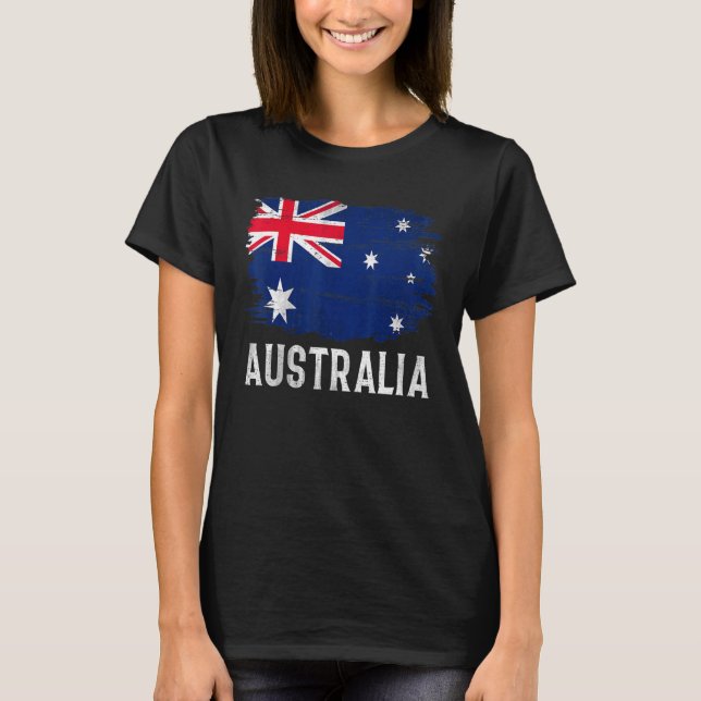 Camiseta Vintage Austrália Flag For Australian (Frente)