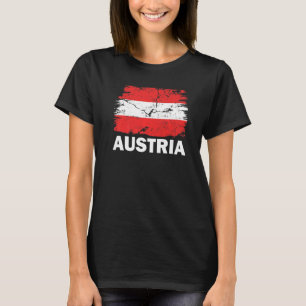 Camiseta Vintage Áustria Bandeira Austríaca Orgulho Suporte