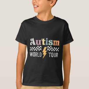 Camiseta Vintage Autism World Tour Apoia a Conscientização