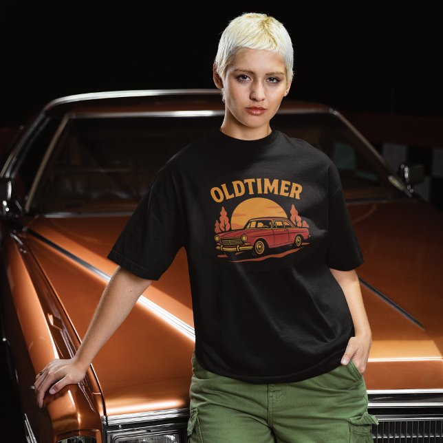 Camiseta Vintage Auto Oldtimer Sunset Design (Criador carregado)