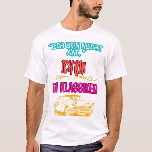 Camiseta “Vintage Auto T-Shirt - ‘Ein Klassiker" (Frente)