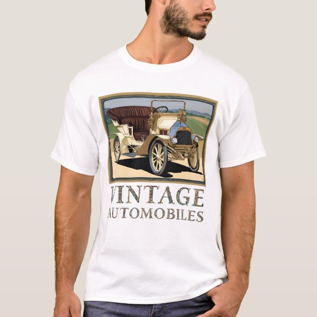Camiseta Vintage Automobiles T Shirt (Frente)