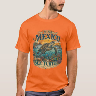 Camiseta Vintage Aventura Viva México Tartaruga Ma