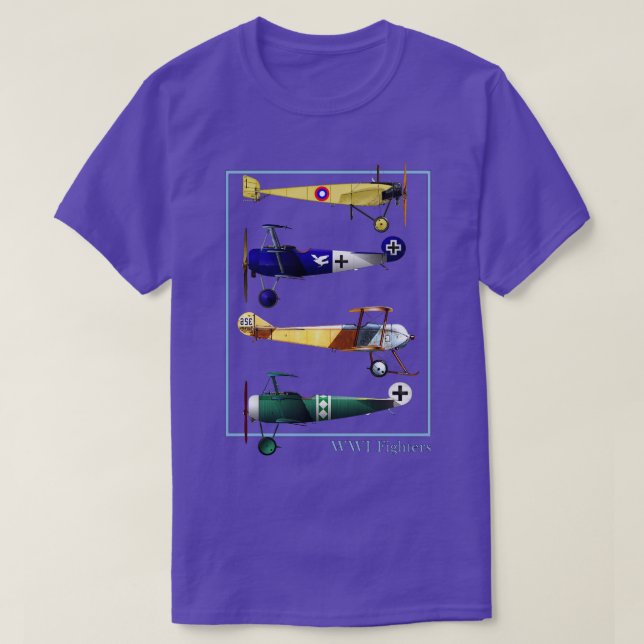 Camiseta Vintage aviões de combate WI (Frente do Design)