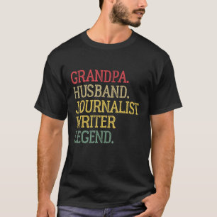 Camiseta Vintage Avô Husband Jornalista Legend