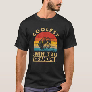 Camiseta Vintage Avô Shih Tzu Mais Legal Presentes Divertid