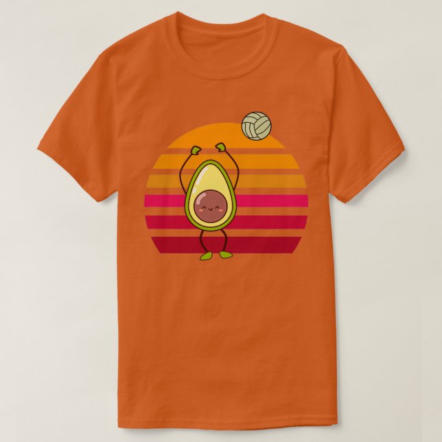 Camiseta Vintage avocado voleibol 3 (Frente do Design)