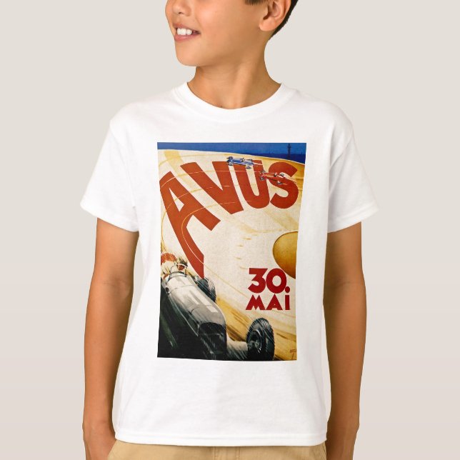 Camiseta Vintage AVUS Race Poster (Frente)