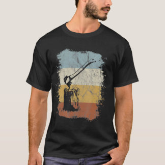 Camiseta Vintage Ax Lumberjack retro-madeira 