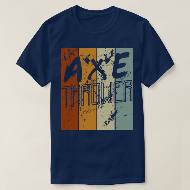 Camiseta Vintage Ax Thrower Throw Tomahawk Thwing (Frente do Design)