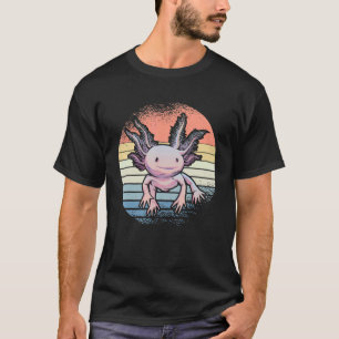 Camiseta Vintage Axolotl Salamander Mexicano Sunset Axolotl