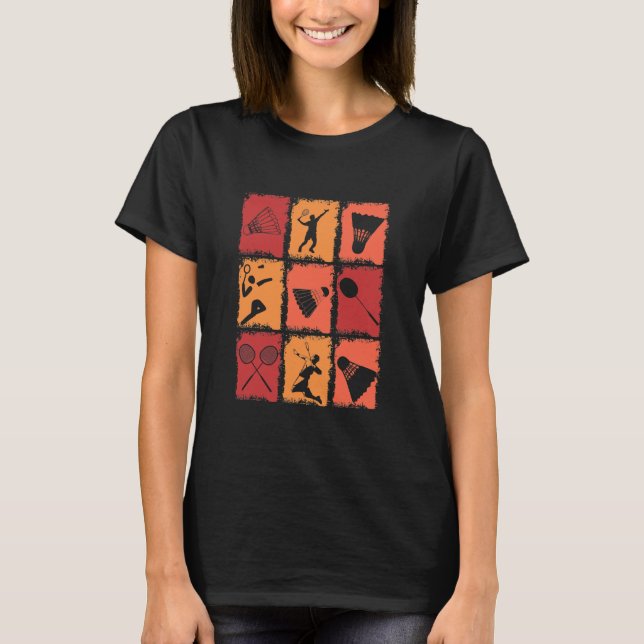 Camiseta Vintage Badminton Player Badminton Fun (Frente)