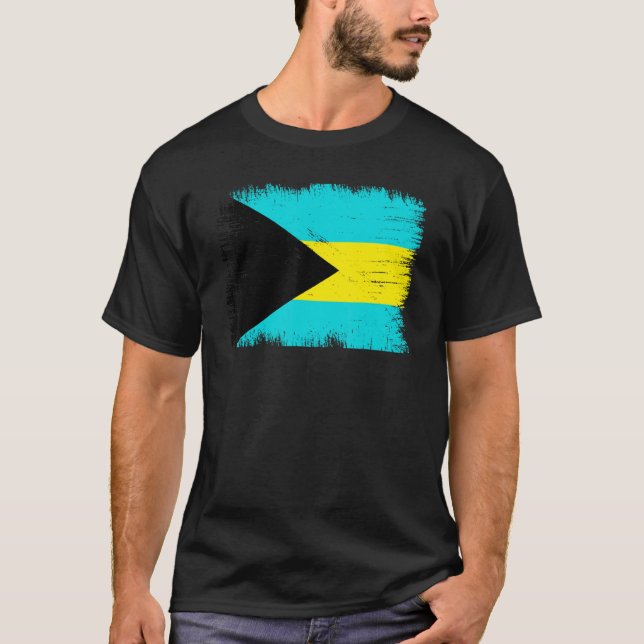 Camiseta Vintage Bahamas Bandeira Dia da Independência Baha (Frente)